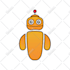 create a cute vector illustration robot design