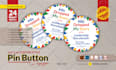 design badges, buttons, magnets, patches, pins, stickers