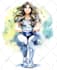 paint a fantasy beautiful watercolour portrait
