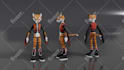 model a low poly 3d character with rig