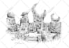 hand draw architecture and urban design sketches