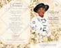 design obituary, eulogy, funeral program for printing