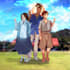 draw an anime style visual novel art or light novel cover