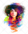 design unique and abstract watercolor on portrait or t shirt