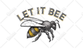 make hand drawn bee mushroom vintage logo design