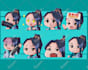 chibi twitch emotes, chibi emotes, vtuber, oc