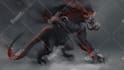 create dark art illustration or horror creature concept