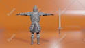 create low poly 3d models for games or animation