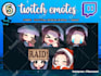 draw chibi twitch emotes, vtuber emotes, discord, animated, hand drawn no ai