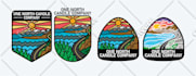 create outdoor logo and retro vintage badge illustrations