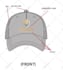 design hat, cap tech pack with 3d mockup and flat sketch