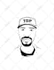 drow black and white munumalist face silhouetter logo