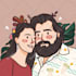 draw cute couple illustration from your photo