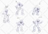 create pixel character animation, pixel sprite animation, 16x16, 32x32, 64x64