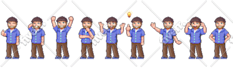 create a character in pixel art style