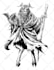 create a horror metal cover illustration with manual drawing