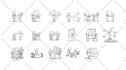 draw an unique stickman figure clipart