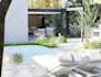 do backyard landscape design, patio, pool, and garden