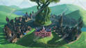 do realistic 3d illustration and background concept art