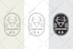 do modern minimalist line art text or badge logo design