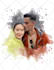 create a custom watercolor portrait illustration as a digital painting