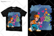 create unique streetwear cartoon t shirt illustration