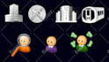create 2d icons, objects, assets, props for the game