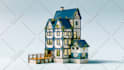 create low poly 3d model, building in blender for you