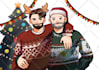draw a cute cartoon couple portrait