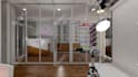 design modern restaurant, cafe, office, retail or convenience store interior 3d
