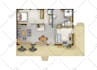create hand drawn, fully colored floor plans for your airbnb listing