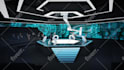 design TV studio, broadcast set and news studio in 3d