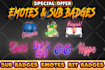 design twitch emotes, twitch badges, twitch sub badges