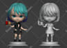 do design 3d chibi character model for 3d printing