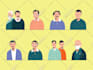 draw vectorised, modern, flat illustrations