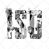 make a custom font with collage illustration for you