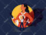 create modern flat design illustration