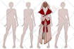 draw three sketches with the design for your character