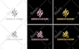 do luxury modern minimalist elegant monogram text initial letter logo design
