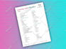 design your checklist, to do list, schedule