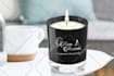 do minimal, luxury candle logo and label