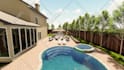 make landscape, garden, patio, pool, backyard  design, 24