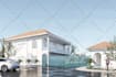 design main entry gate and boundary wall with 3d rendering