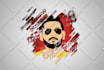create stunning cartoon vector portrait from your photos