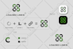 design modern tech technology cyber security startup crypto website neon logo