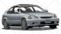 draw cars into vector illustration