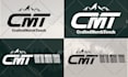 do contemporary line art text or badge logo design