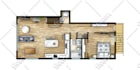create hand drawn, fully colored floor plans for your airbnb listing