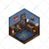 draw 2d isometric room or house