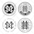 do initial monogram design for tshirt, hat, hoodie, sticker